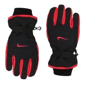 BOYS NIKE THINSULATE INSULATION GLOVES YOUTH RED BLACK